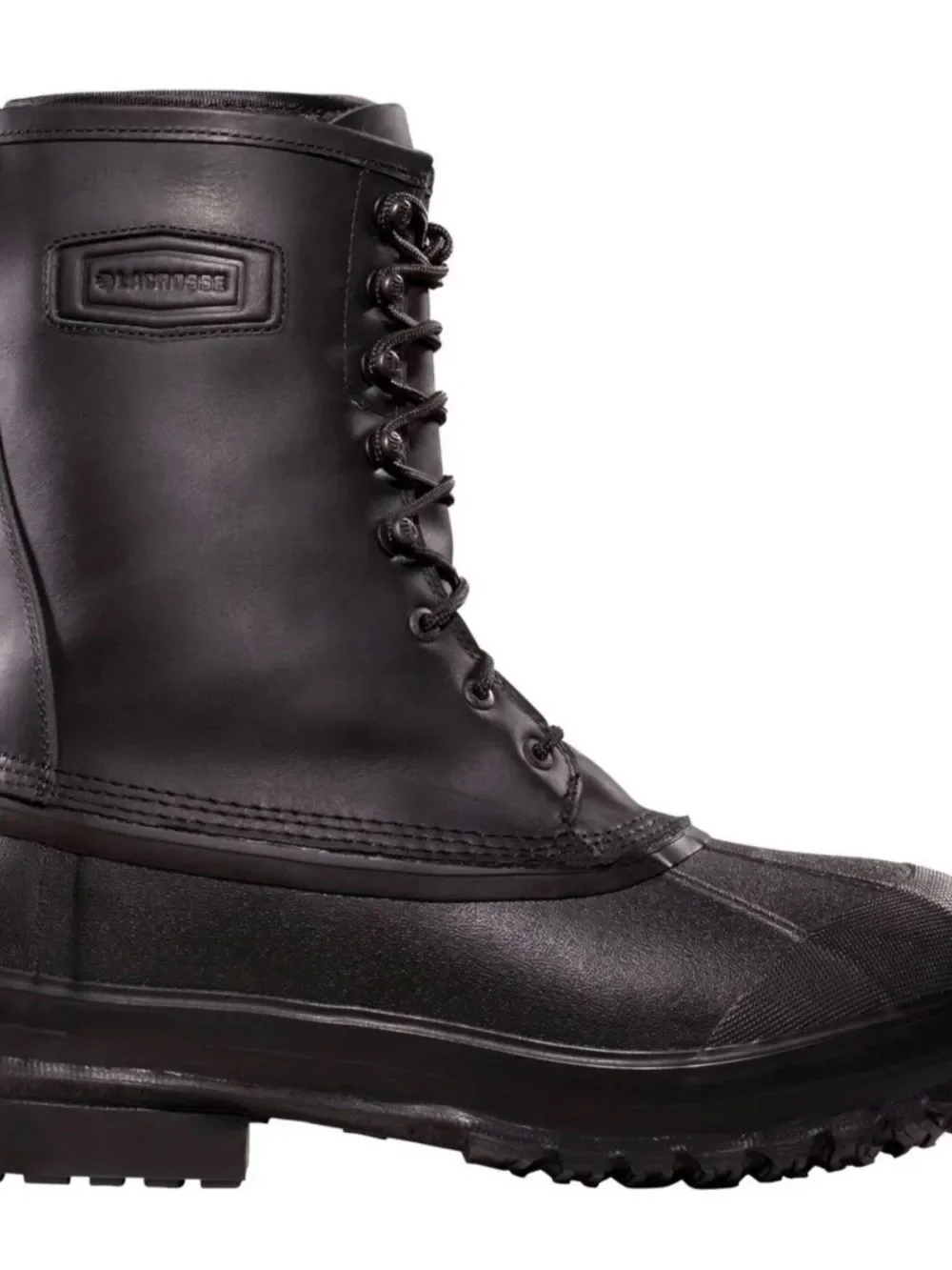 LaCrosse Iceman Black Lace-Up Waterproof Steel Toe Boot Sz 11